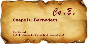 Csepely Bernadett névjegykártya